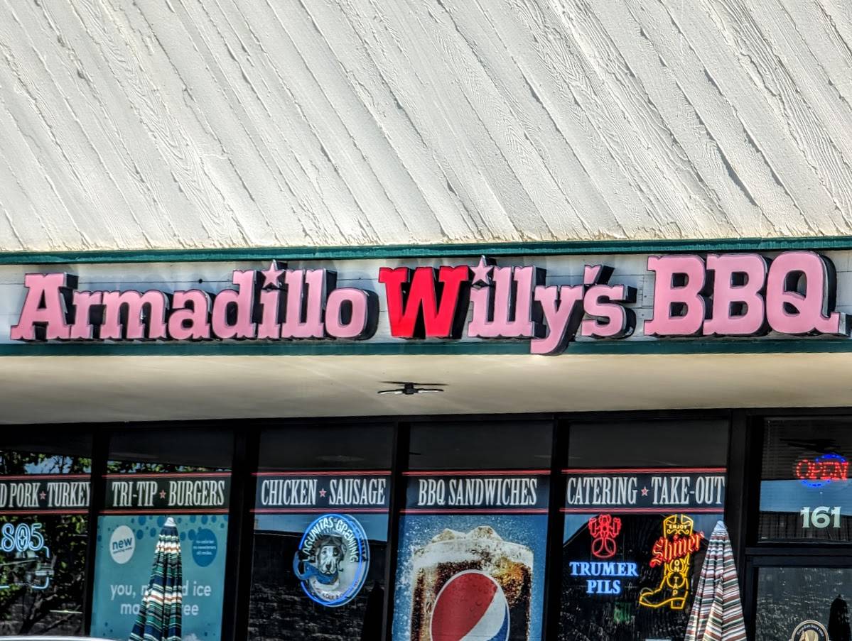 Menu at Armadillo Willy's Texas BBQ, Sunnyvale