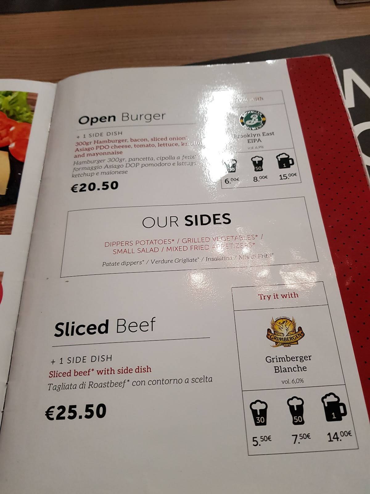 Menu at Beercode Kitchen & Bar, Fiumicino