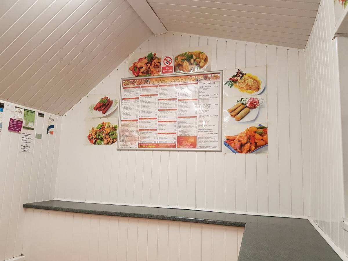 Menu at Beijing Garden fast food, Ulverston