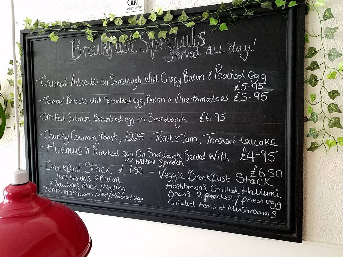 Menu at Plenty Boroughbridge cafe, Boroughbridge