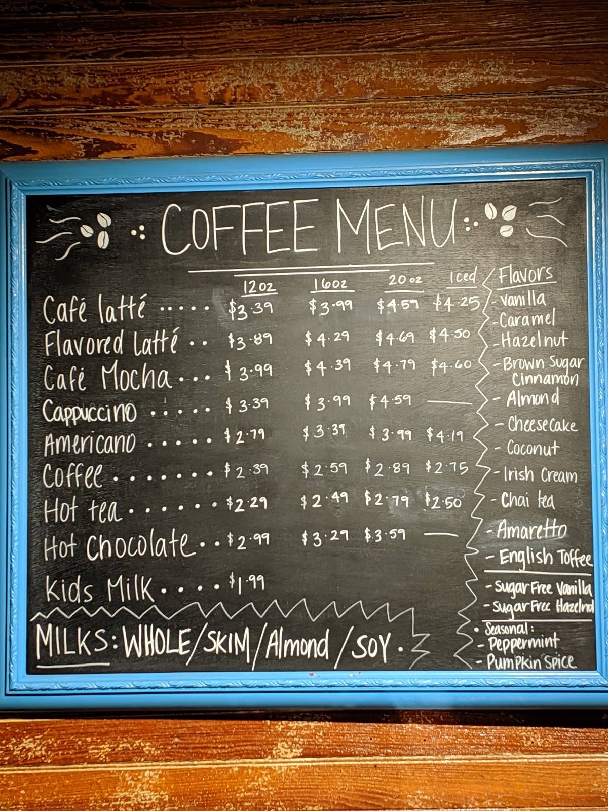 Menu at Cakes by B's Blue House Bakery, Jamestown