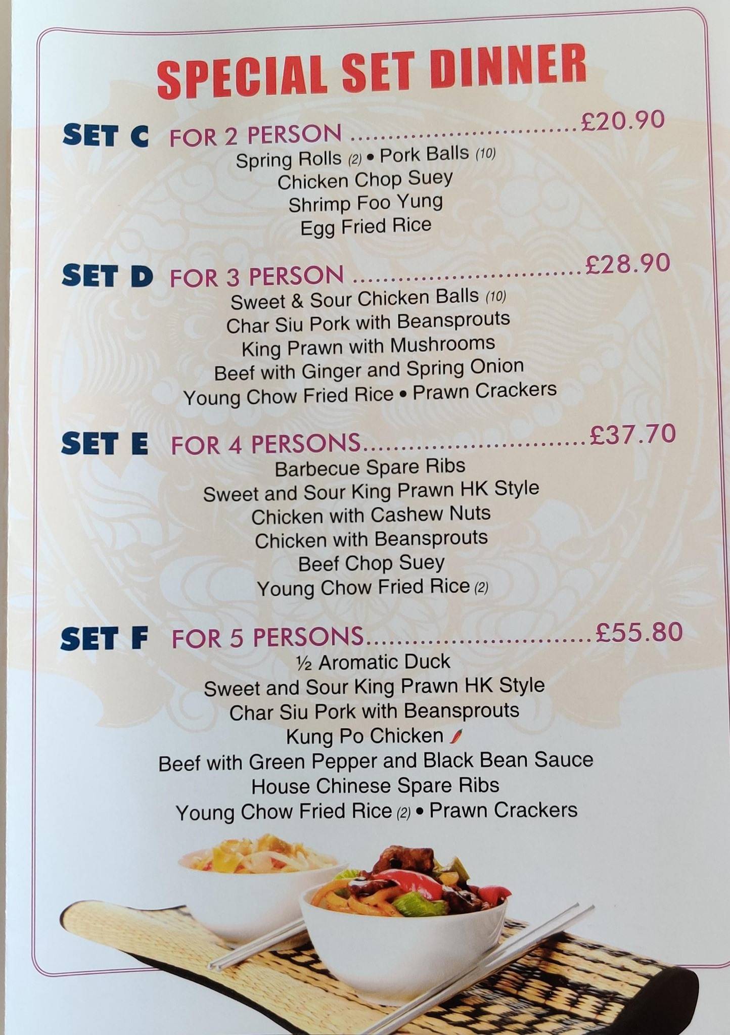 Menu at China Chef restaurant, Dursley