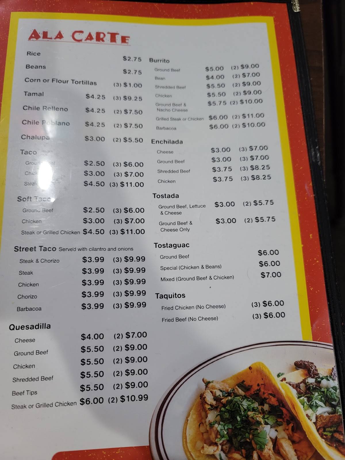 Menu At El Campesino Restaurant Canton Cleveland Ave Nw
