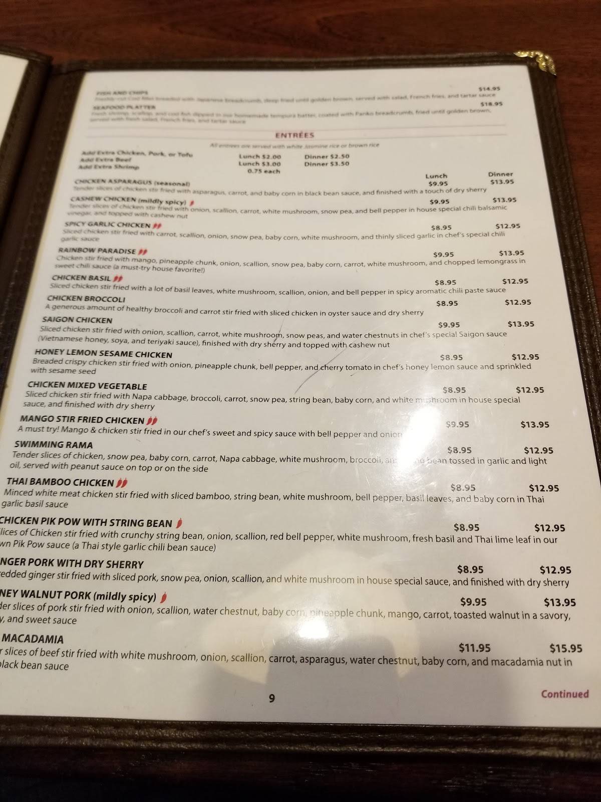 Menu at Crystal's Kitchen restaurant, West Bridgewater