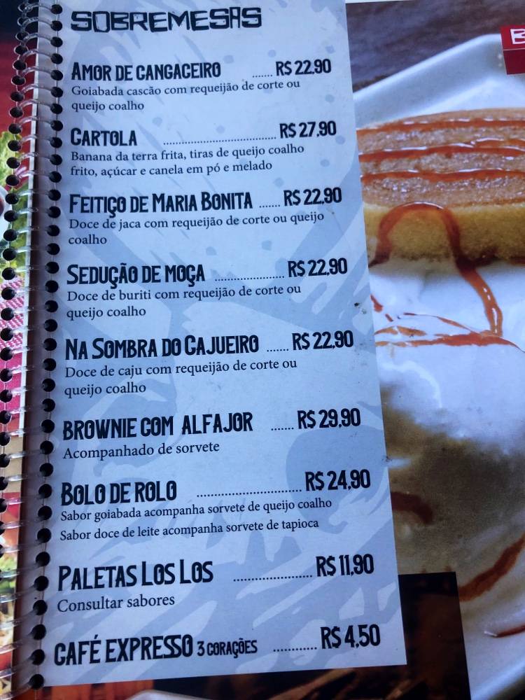 Menu em GIGANTE NORDESTINO JACAREPAGUÁ restaurante Rio de Janeiro