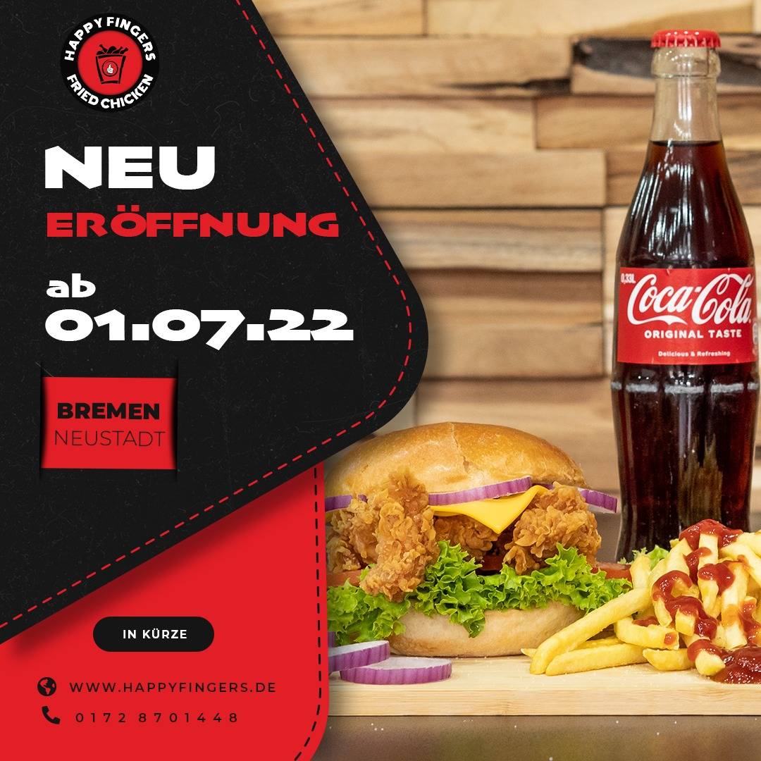 Speisekarte Von Happy Fingers Fried Chicken Restaurant Bremen