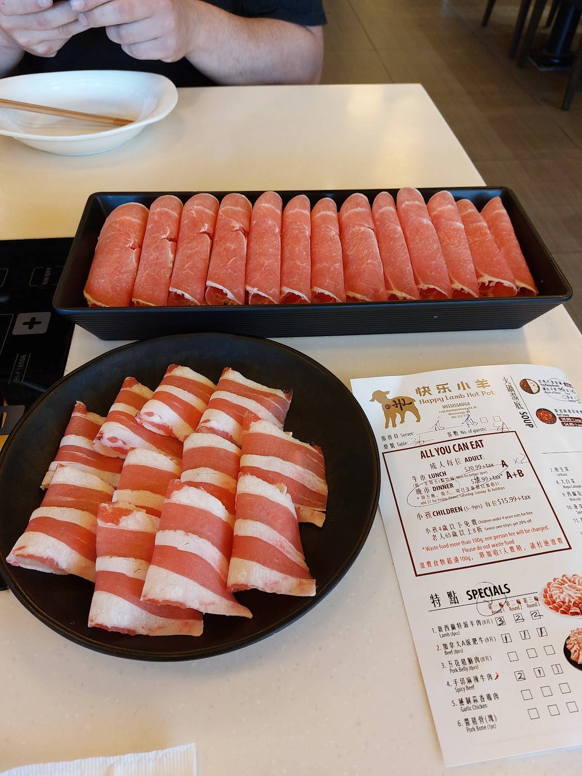 Menu at Happy Lamb Hot Pot, Mississauga restaurant, Mississauga