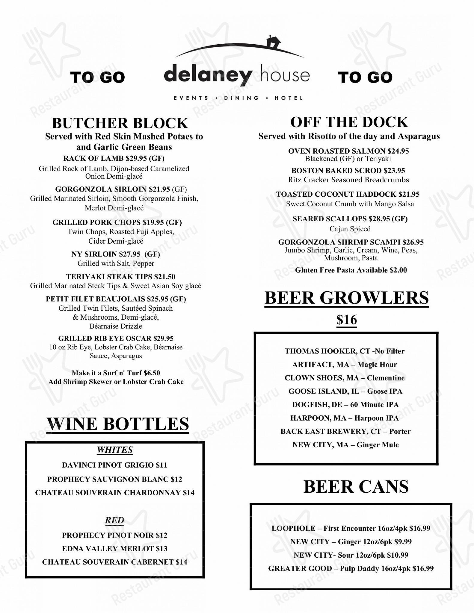 Menu at The Mick pub & bar, Holyoke