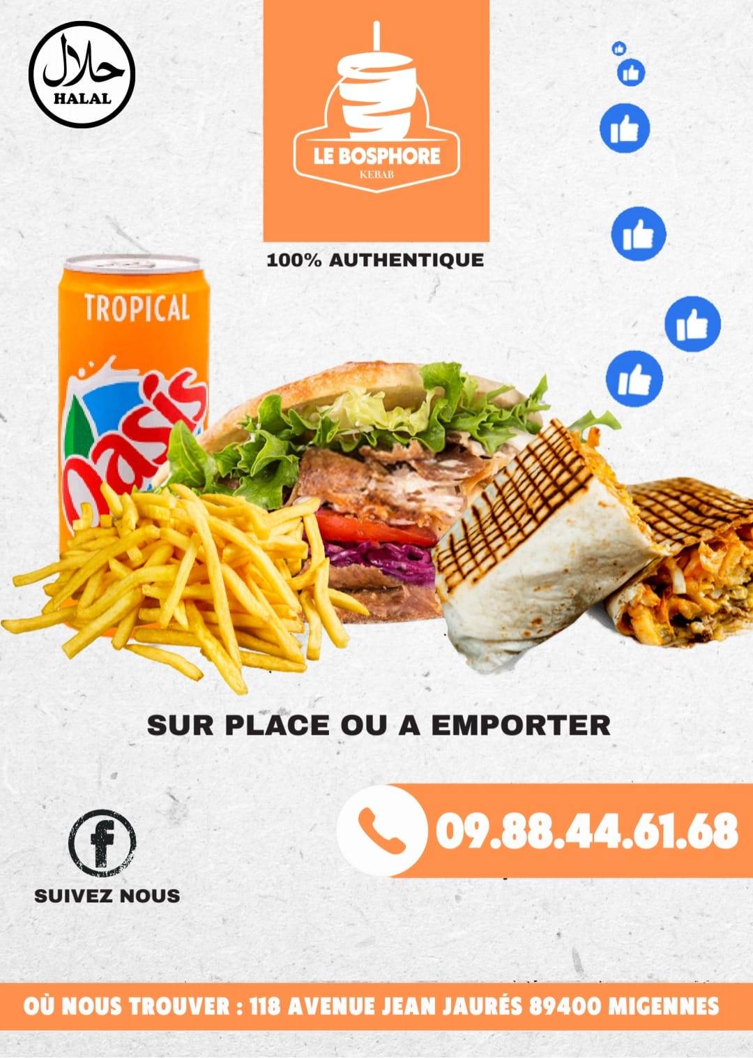 Menu Au LE BOSPHORE KEBAB Migennes menu-au-le-bosphore-kebab-migennes
