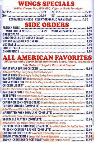 Menu At Liberty Bell Diner Restaurant Philadelphia 8445 Frankford Ave