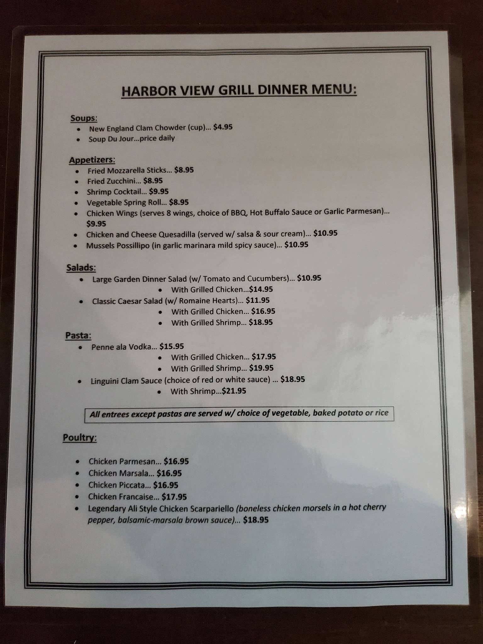 ischoda yacht club menu