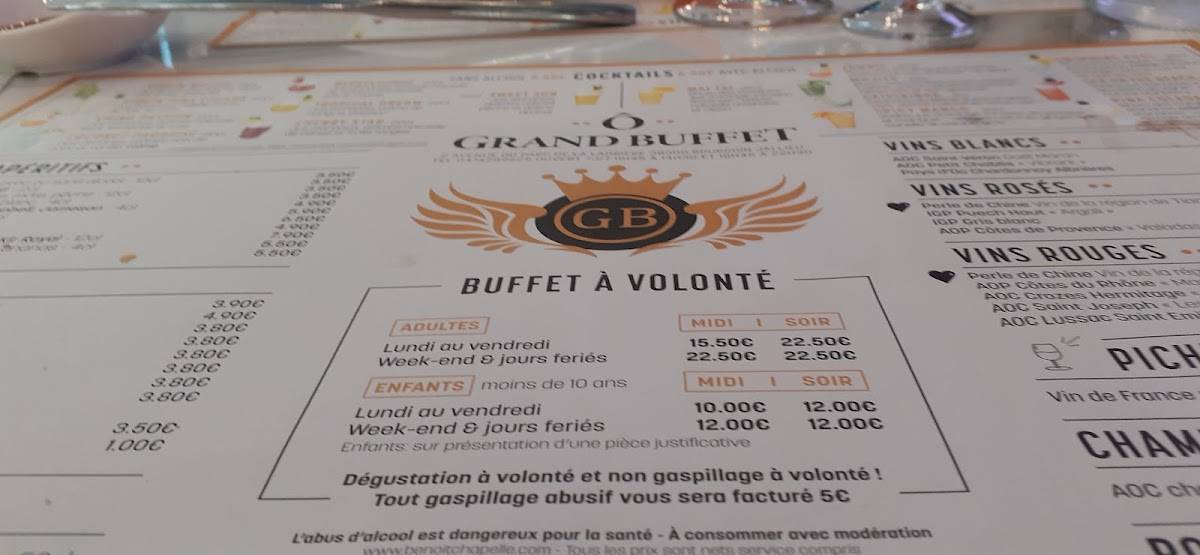 Menu Au O Grand Buffet Restaurant Bourgoin Jallieu