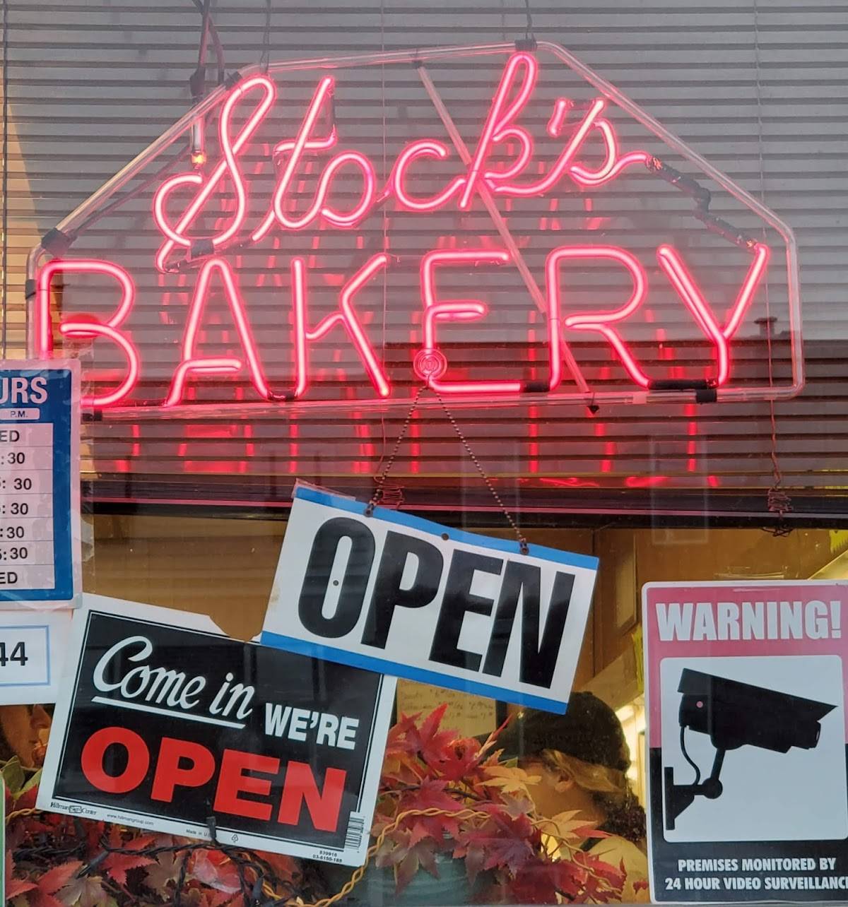 Menu at Stocks Bakery, Philadelphia