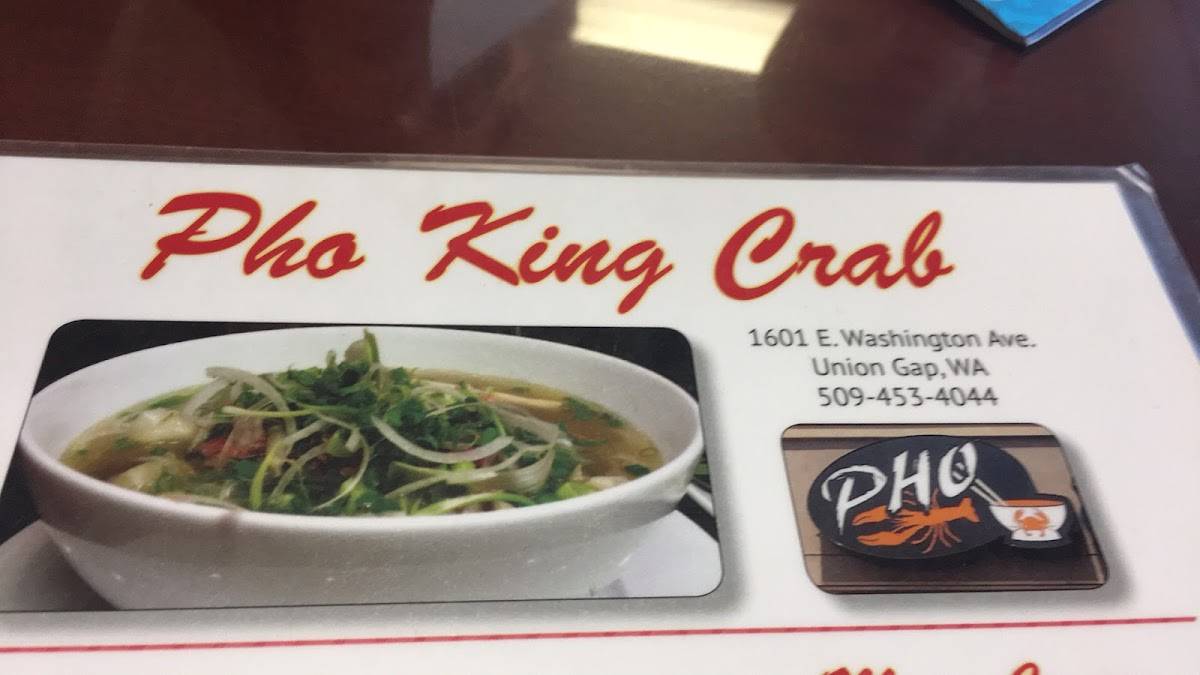 Menu at Pho King Crab restaurant, Union Gap, E Washington Ave 104