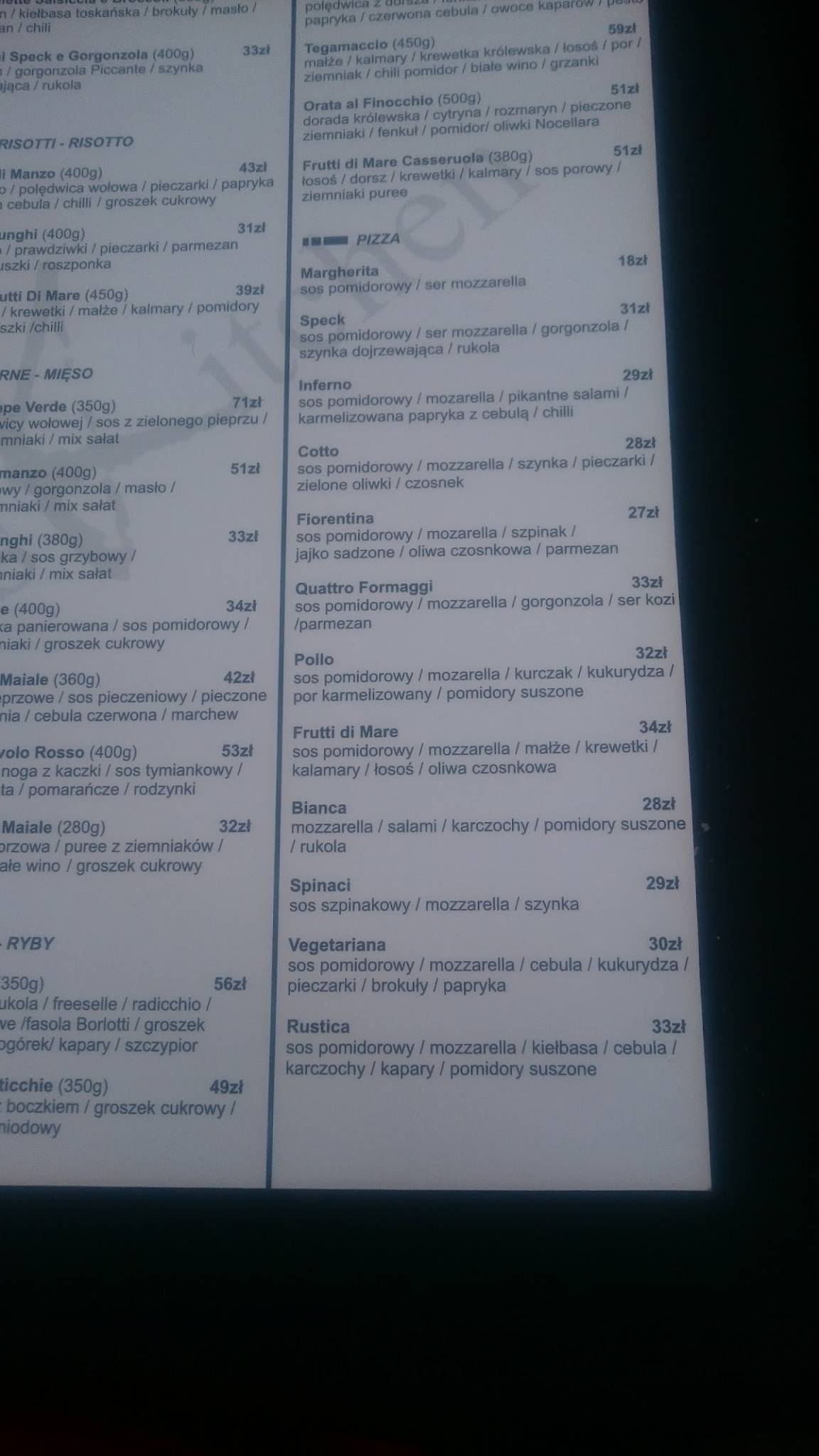 Menu at Arts Kitchen pub & bar, Miedzyzdroje
