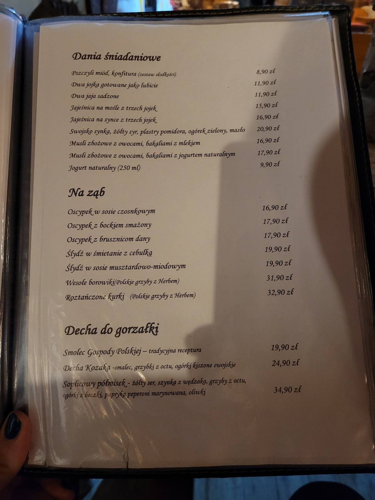 Menu At Gospoda Polska Pub Bar Szczyrk