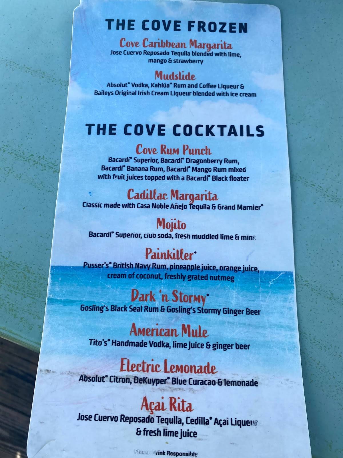 Menu at Skipper's Cove Bar & Grill, Fort Pierce