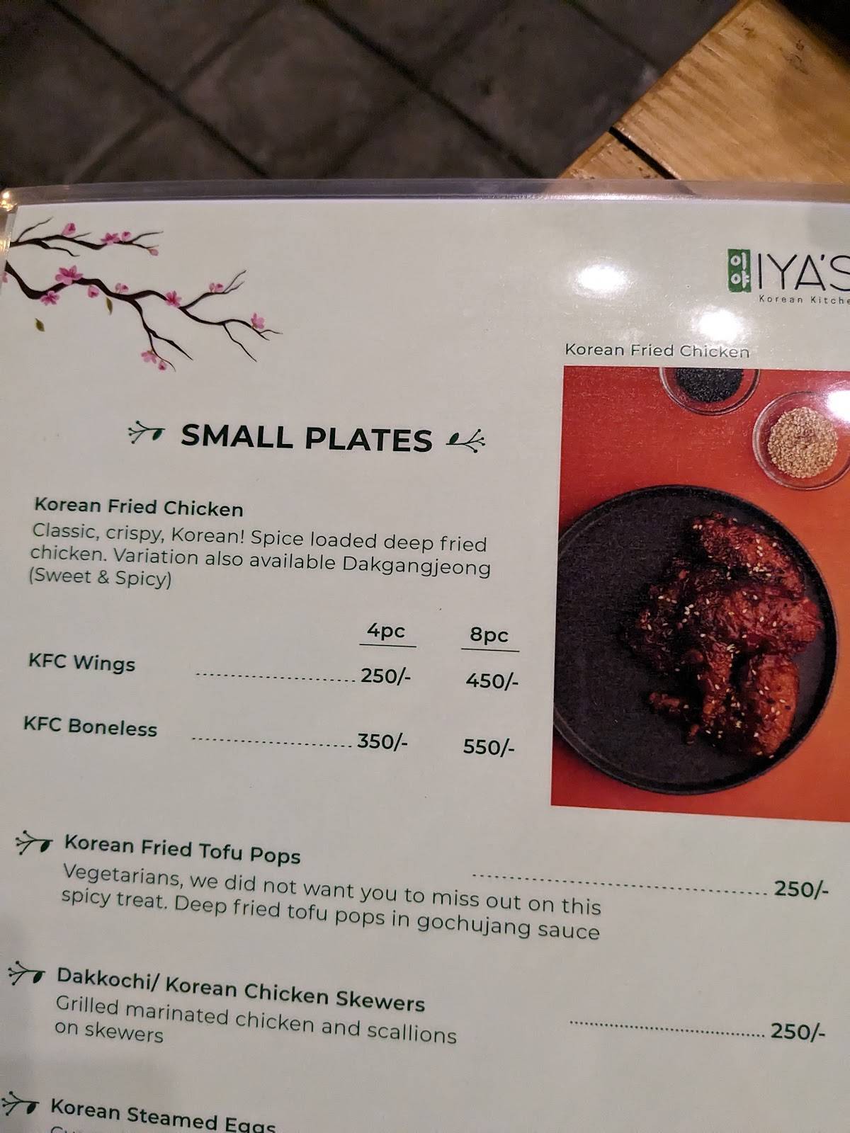 Menu at Iya's Korean Kitchen - Dine in, Pune