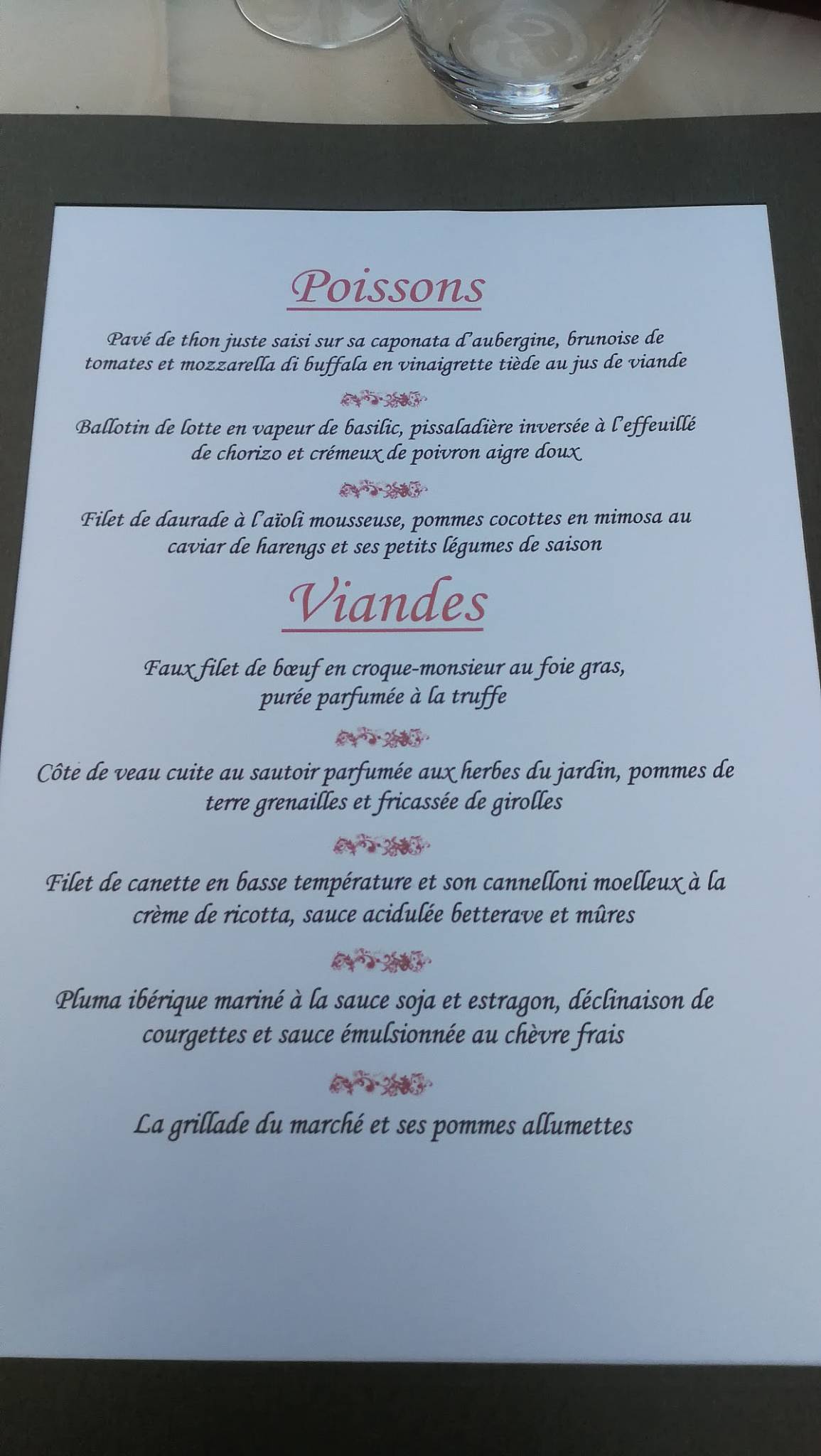 Menu Au Le Relais Cocatrix Restaurant Tr Chy