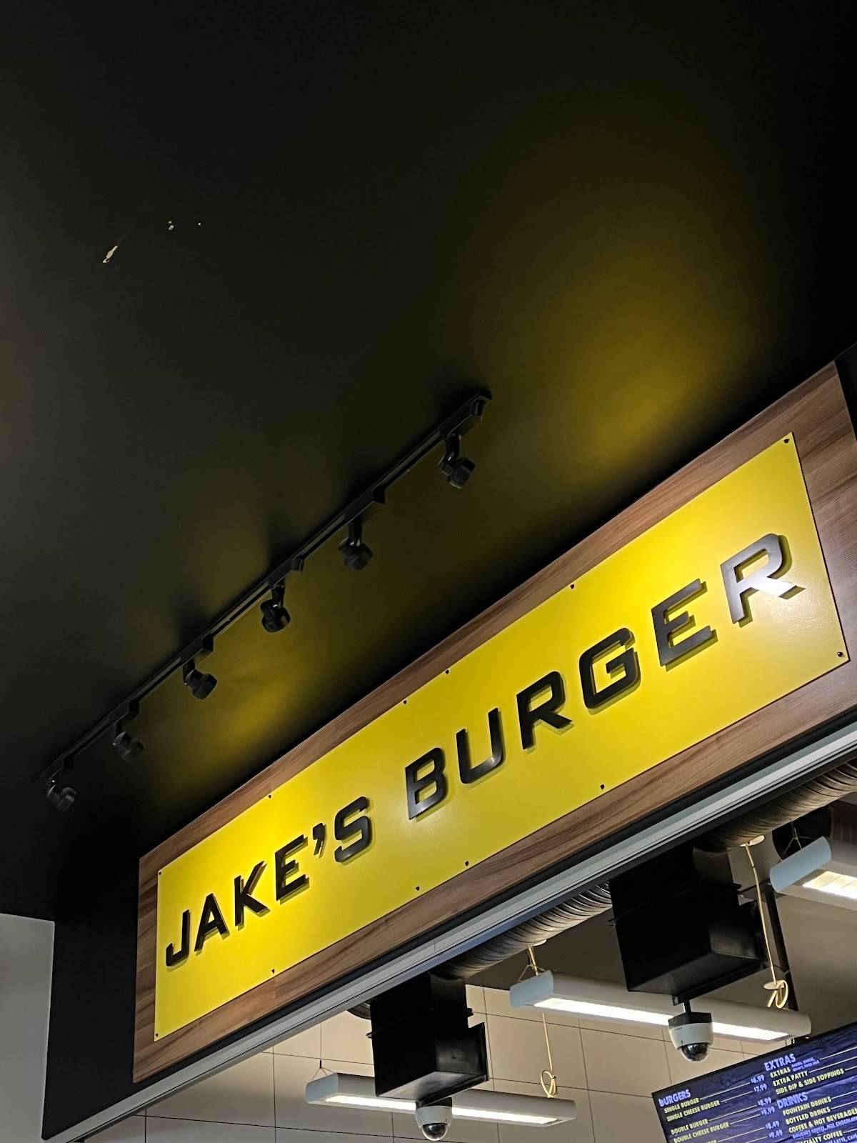 Menu at Jake's Burger restaurant, Hague