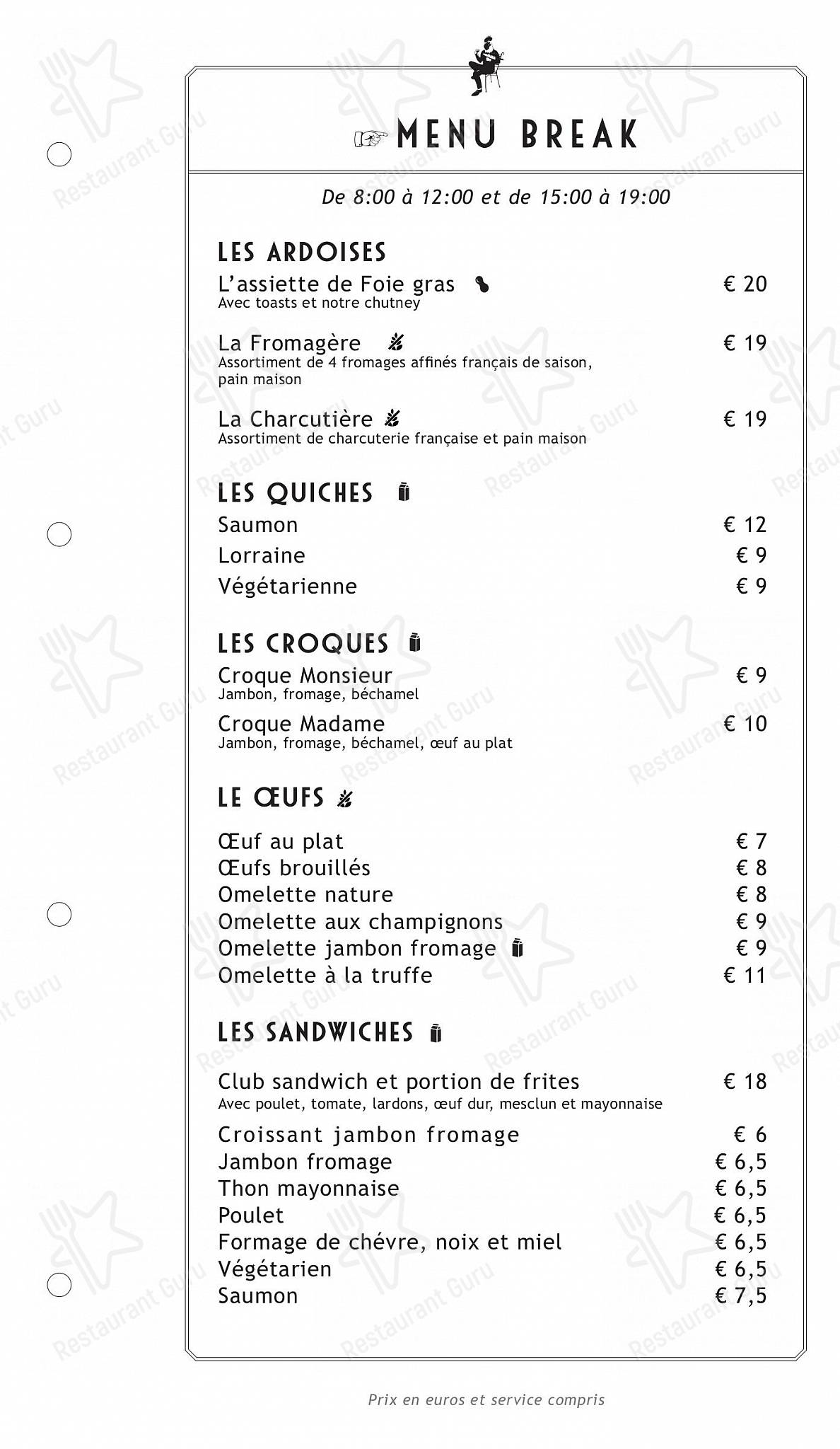 Menu da Le Carré Français - Ristorante Francese, Roma