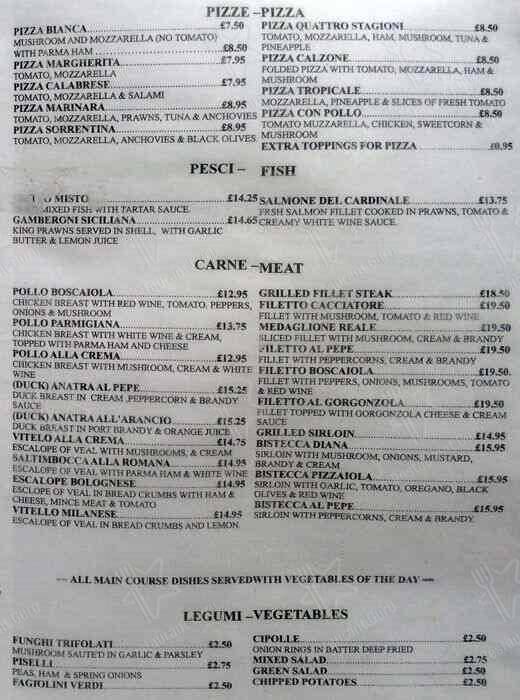 Menu at LEO'S ITALIAN RESTAURANT, Manchester, 198 Monton Rd