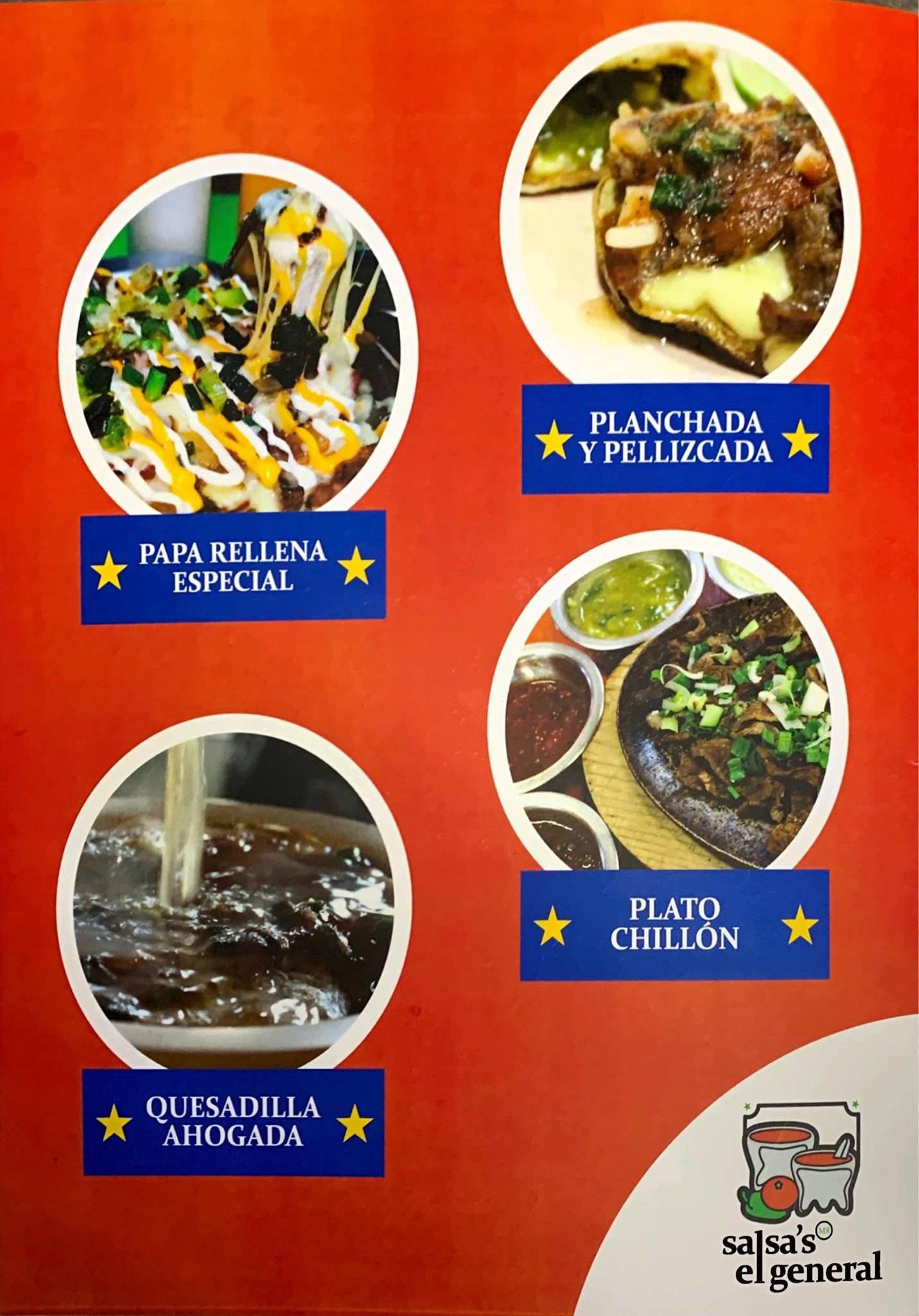 Carta del restaurante Salsas El General, Culiacán Rosales