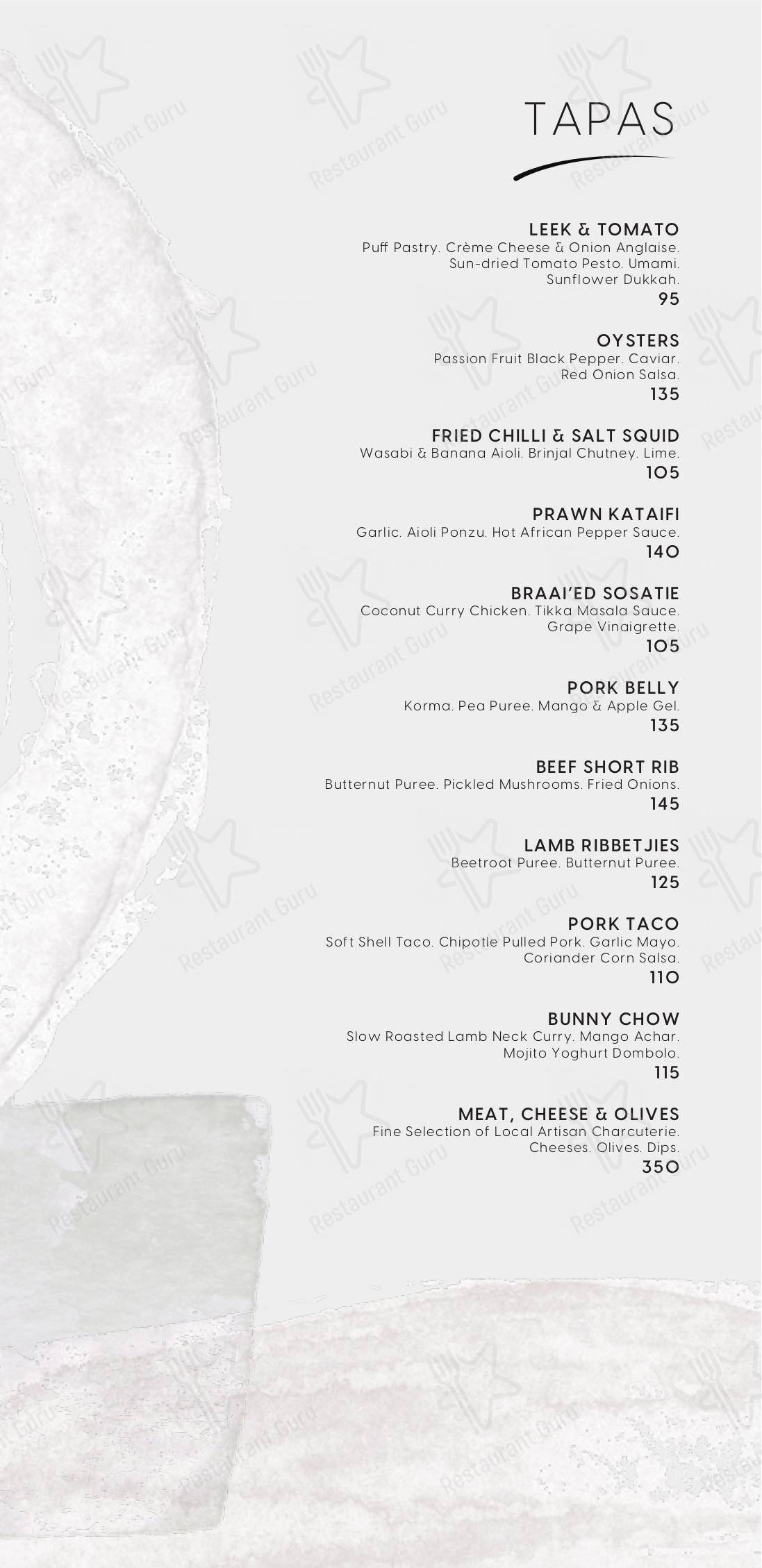 Menu At Solo Restaurant Sandton Sandton