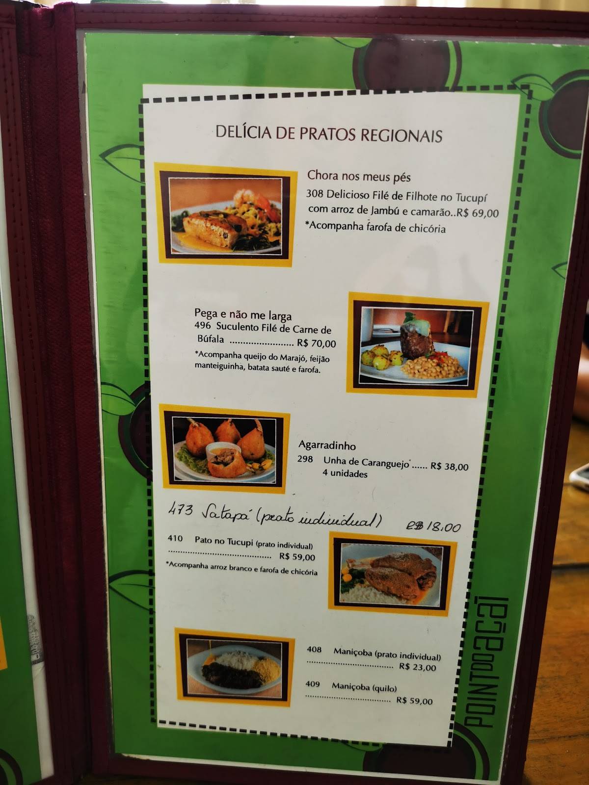 Menu Em Restaurante Point Do A A Bel M Avenida Boulevard Castilhos