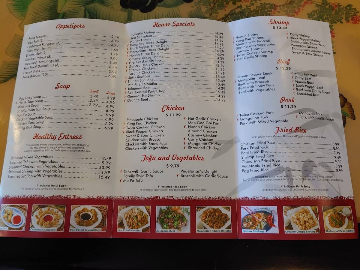 Menu At Sam S China Inn Restaurant Groves