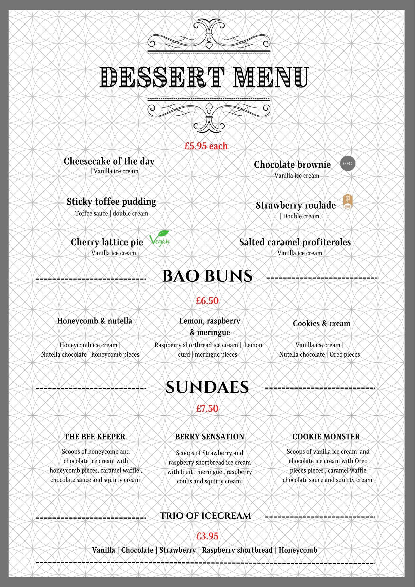 Menu at The Horns Inn, Slitting Mill pub & bar, Rugeley