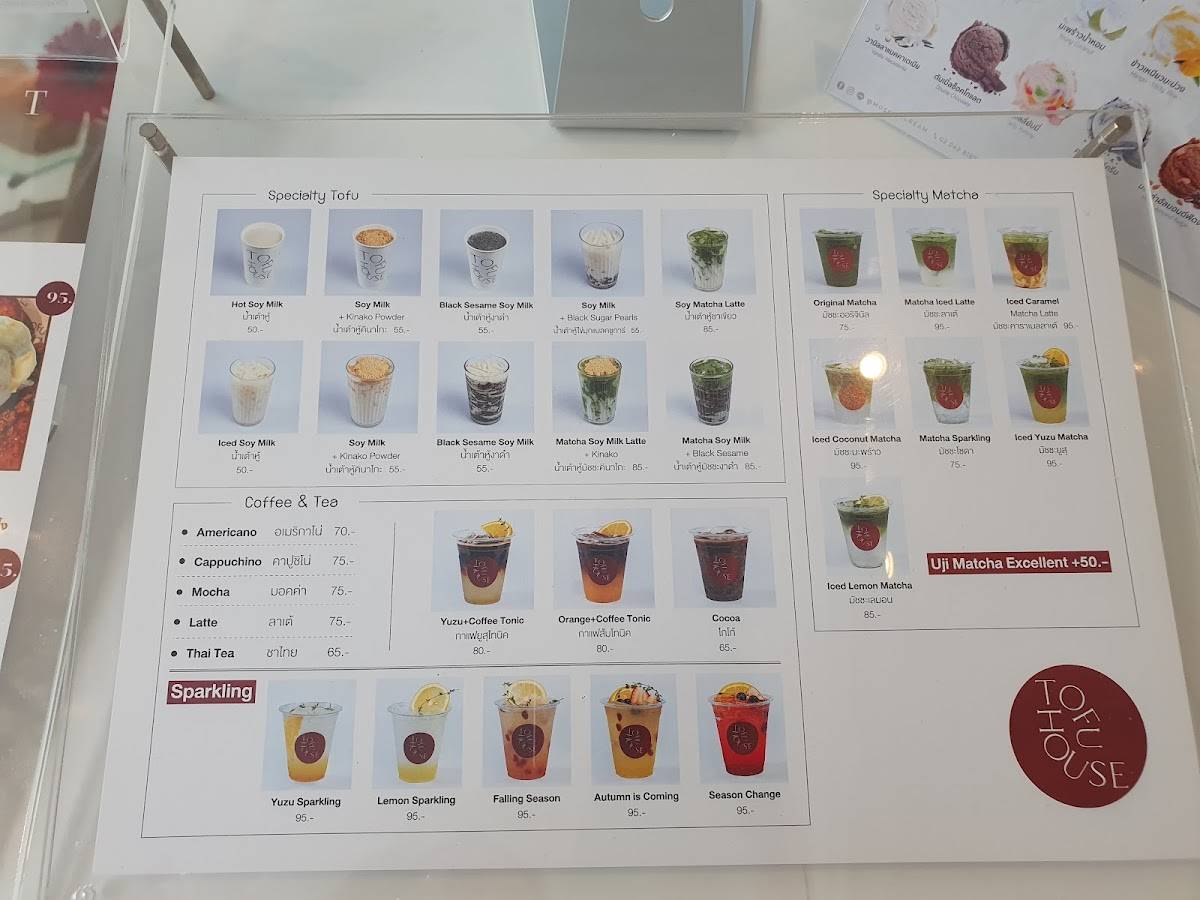 Menu at Tofu House.Bangsaen restaurant, Huai Kapi
