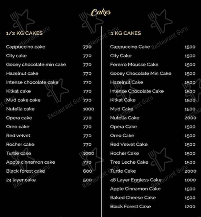 Menu at Elementaria Bakery Cafe, Mumbai, Unit 10