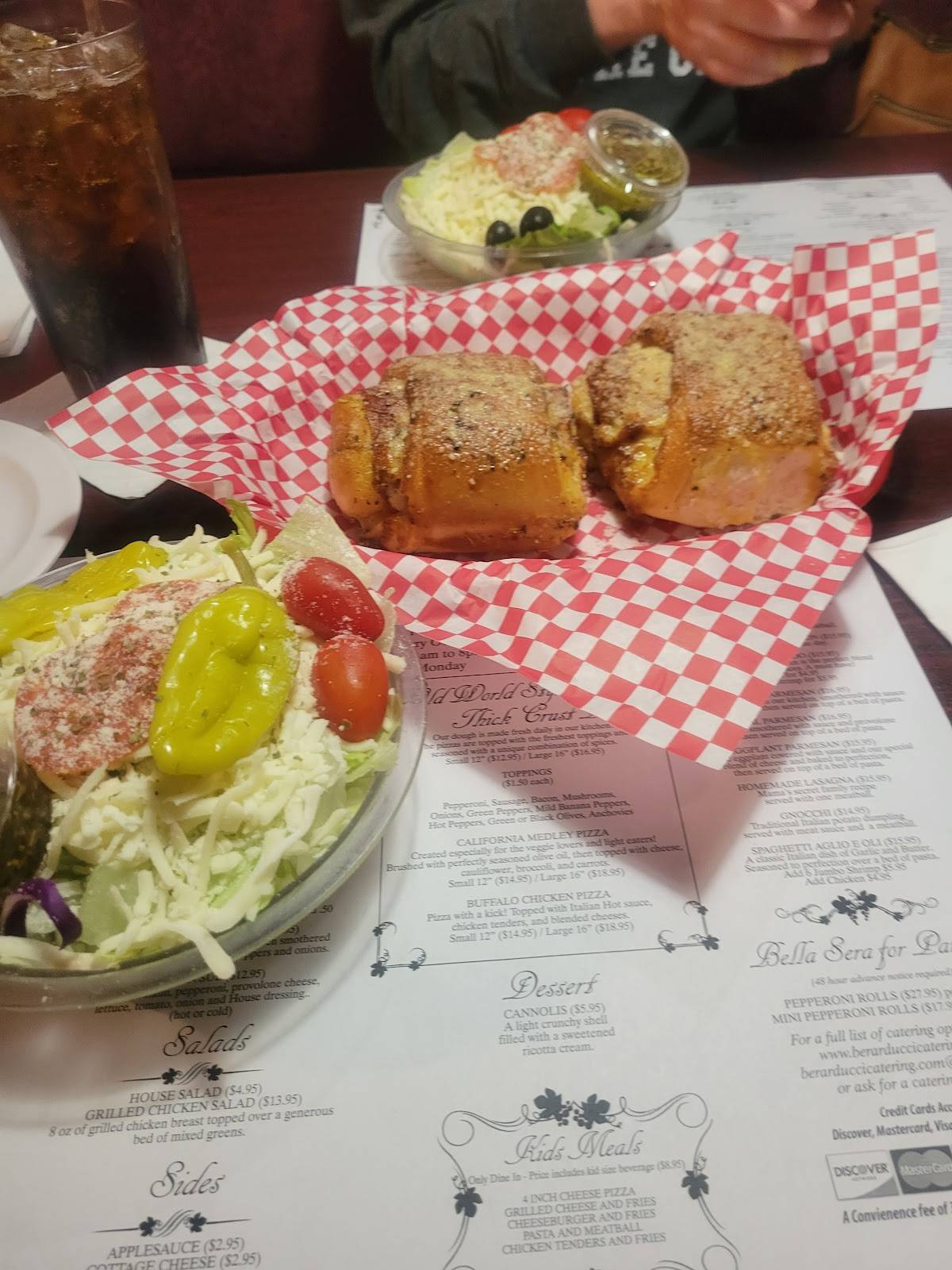 Menu at Bella Sera Pizzeria and Ristorante, Massillon