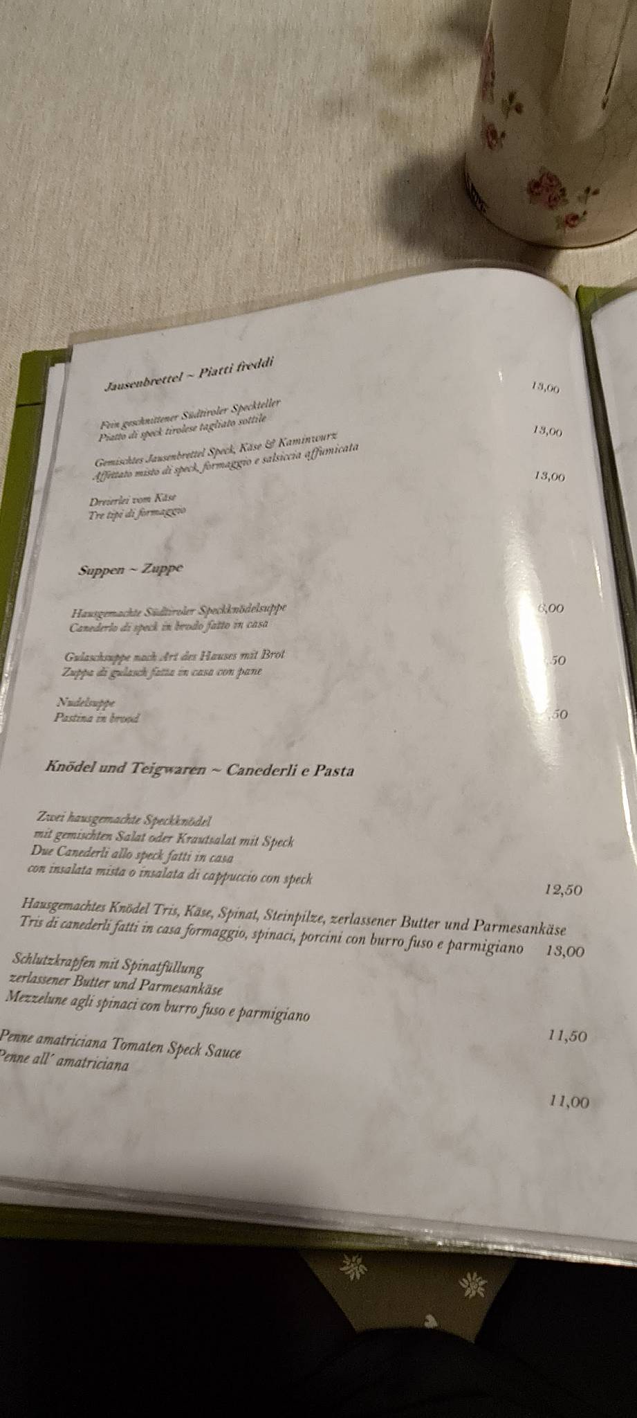 Speisekarte von Bierkeller restaurant, Latsch