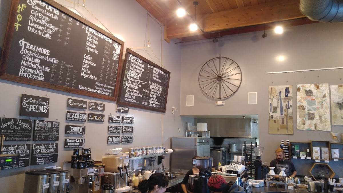 Menu at Black Oak Coffee Roasters cafe, Ukiah