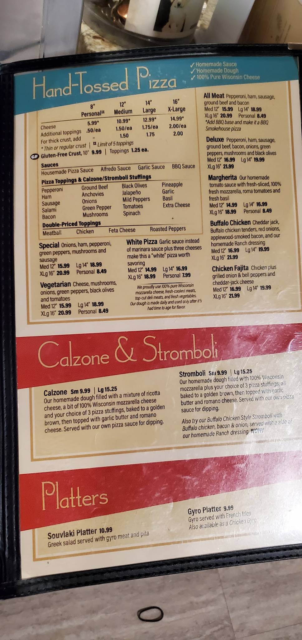 Menu at Sicily's Pizza, Pasta & Subs pizzeria, Blairsville