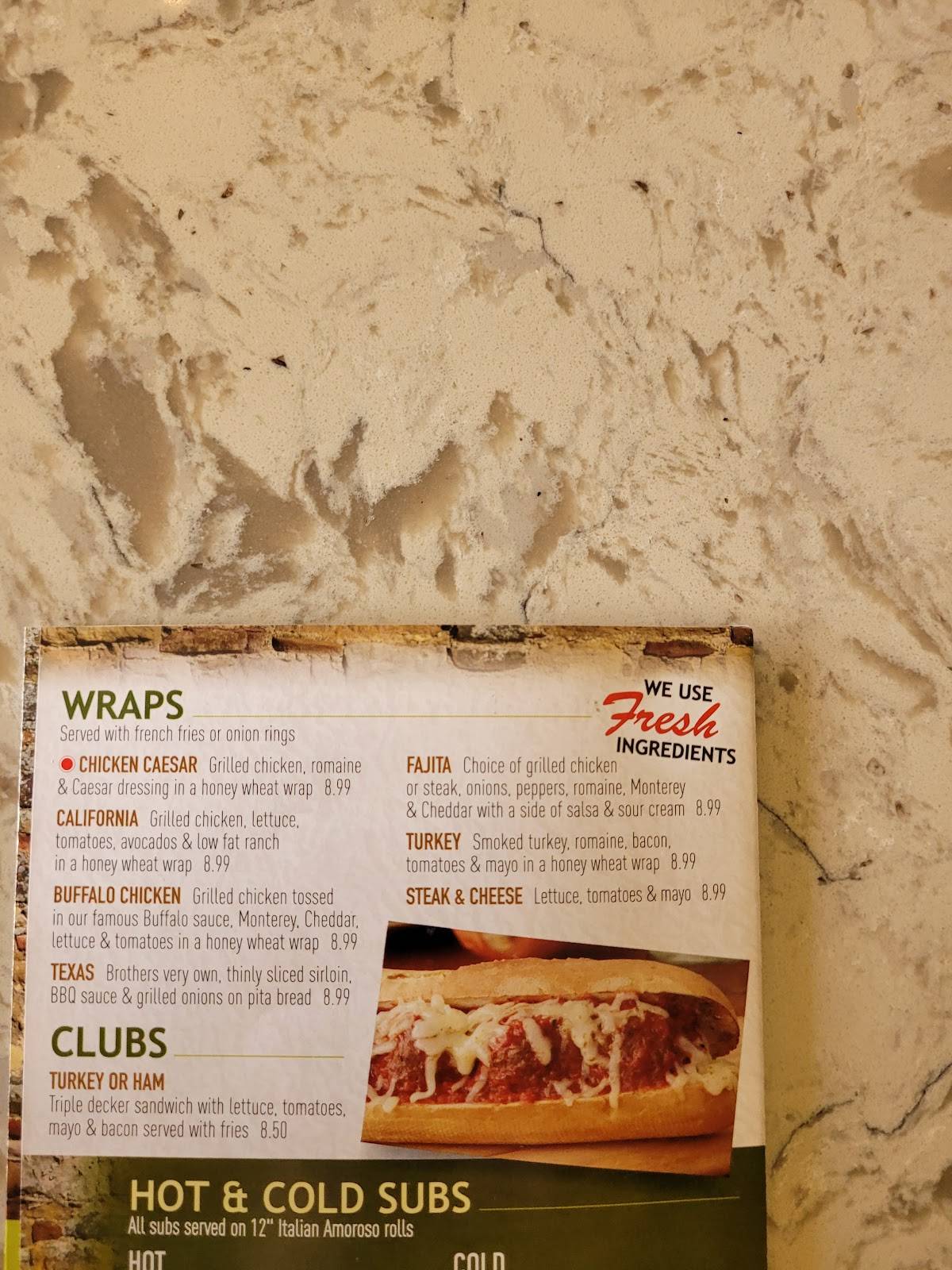 Menu at Brother's Pizza Express pizzeria, Hagerstown, Dual Hwy