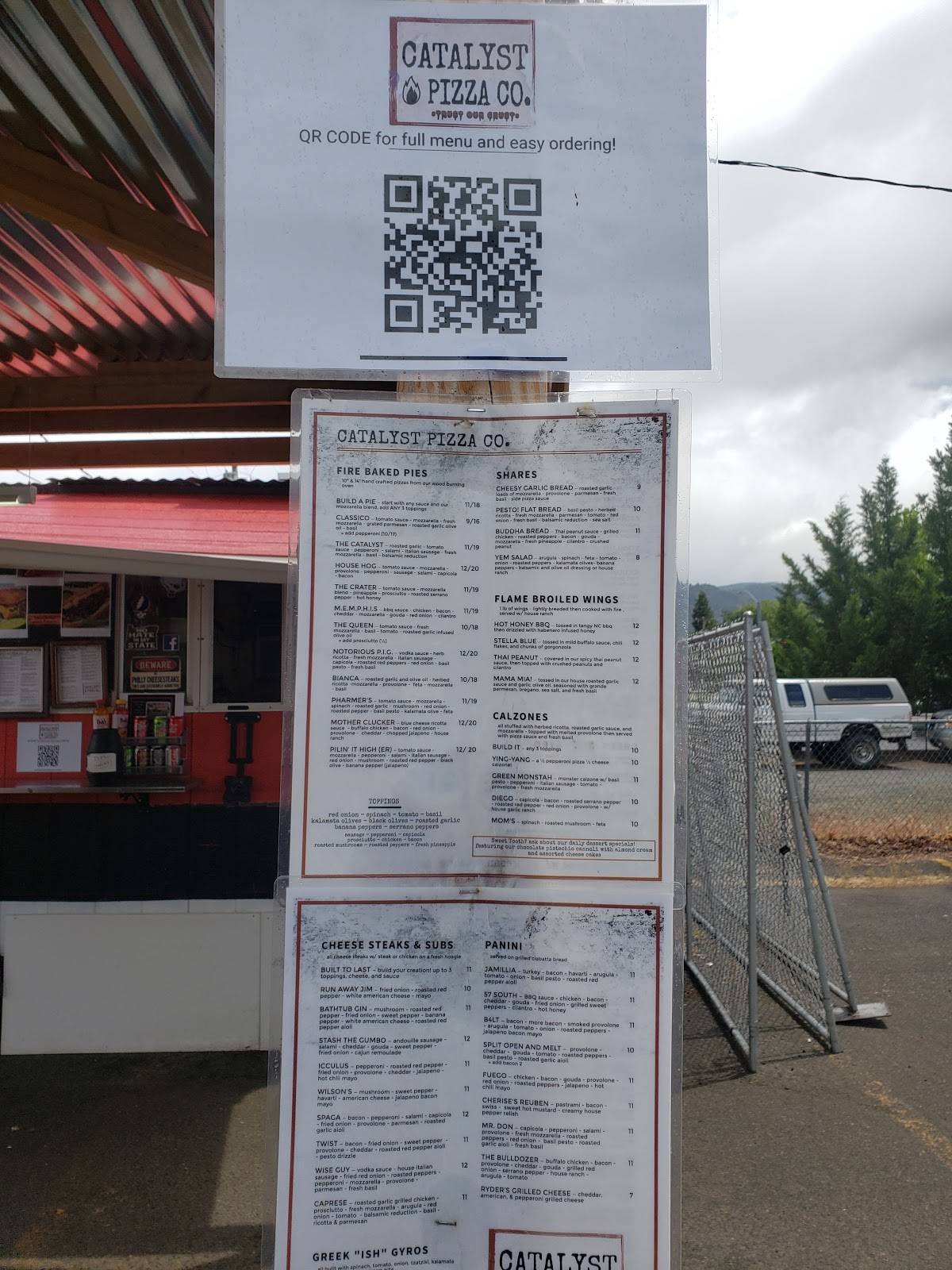 Menu at Pizza place pizzeria, Grants Pass, NW Washington Blvd