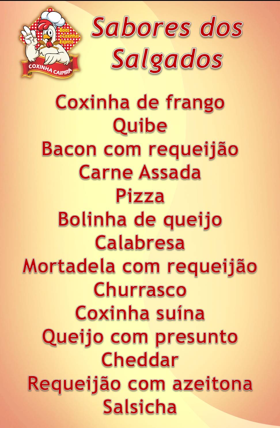 Menu Em Coxinha Caipira Pub Bar S O Gon Alo