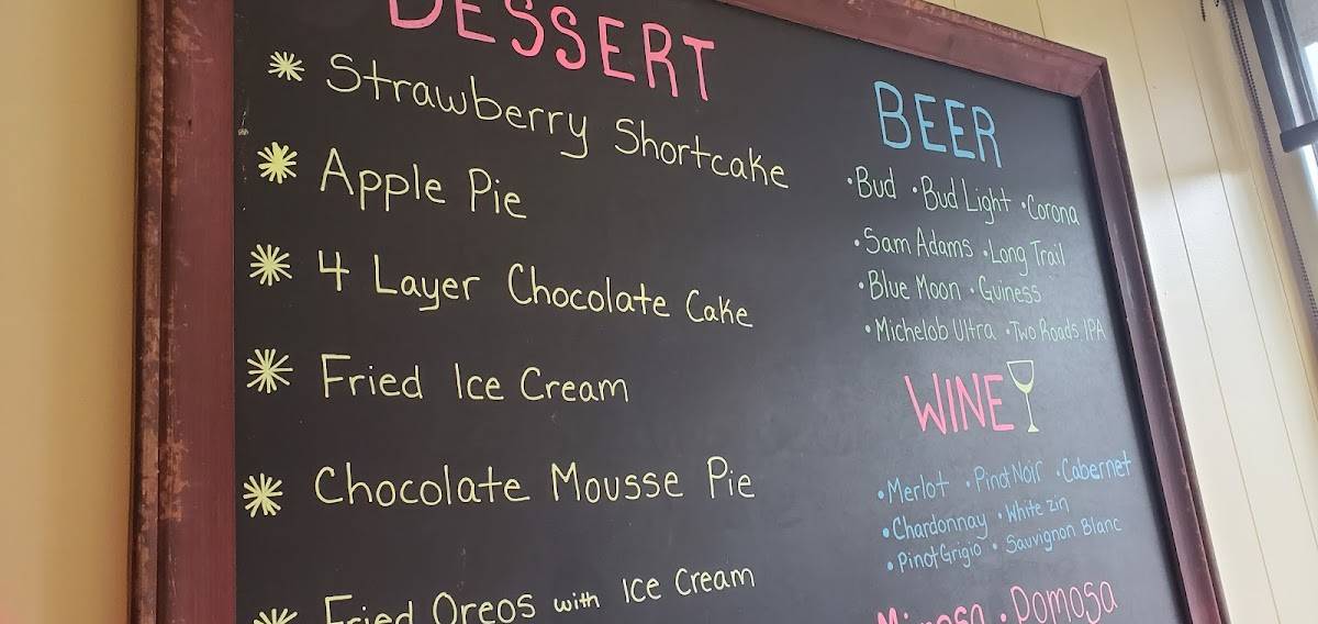 Menu at Cristy's Restaurant, Westbrook