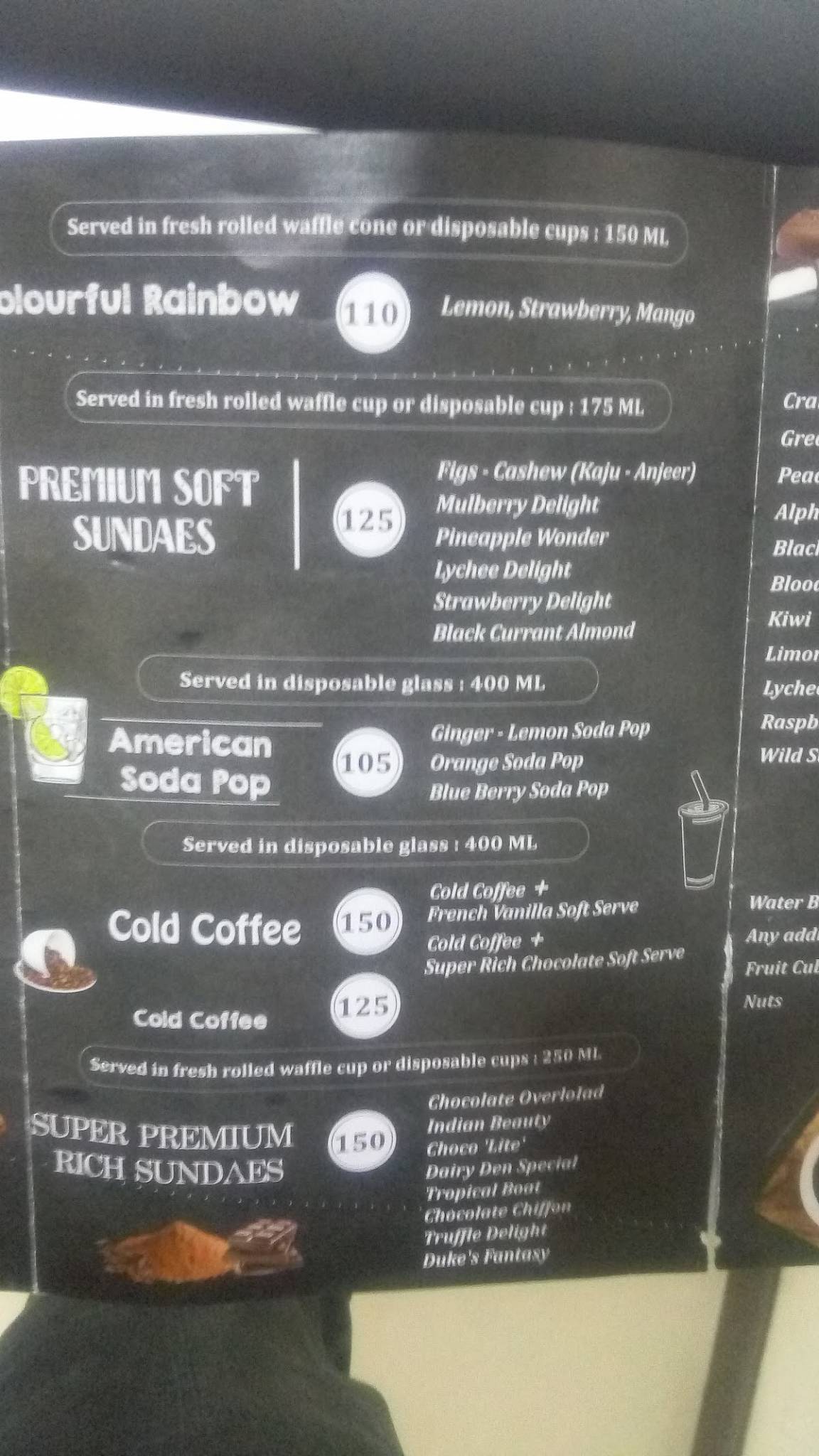 Menu at DAIRY DEN, Vadodara, Shop No 2
