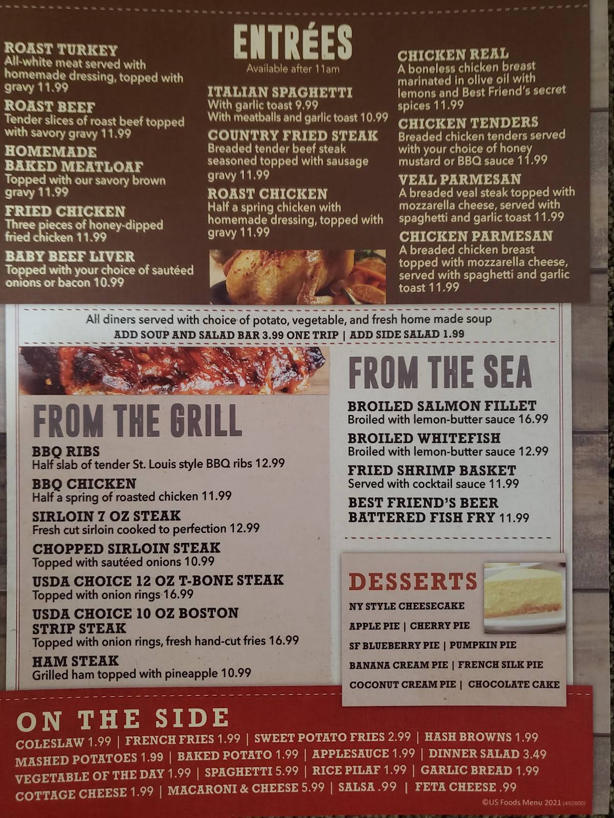 Menu at Best Friends Family Restaurant, Geneva