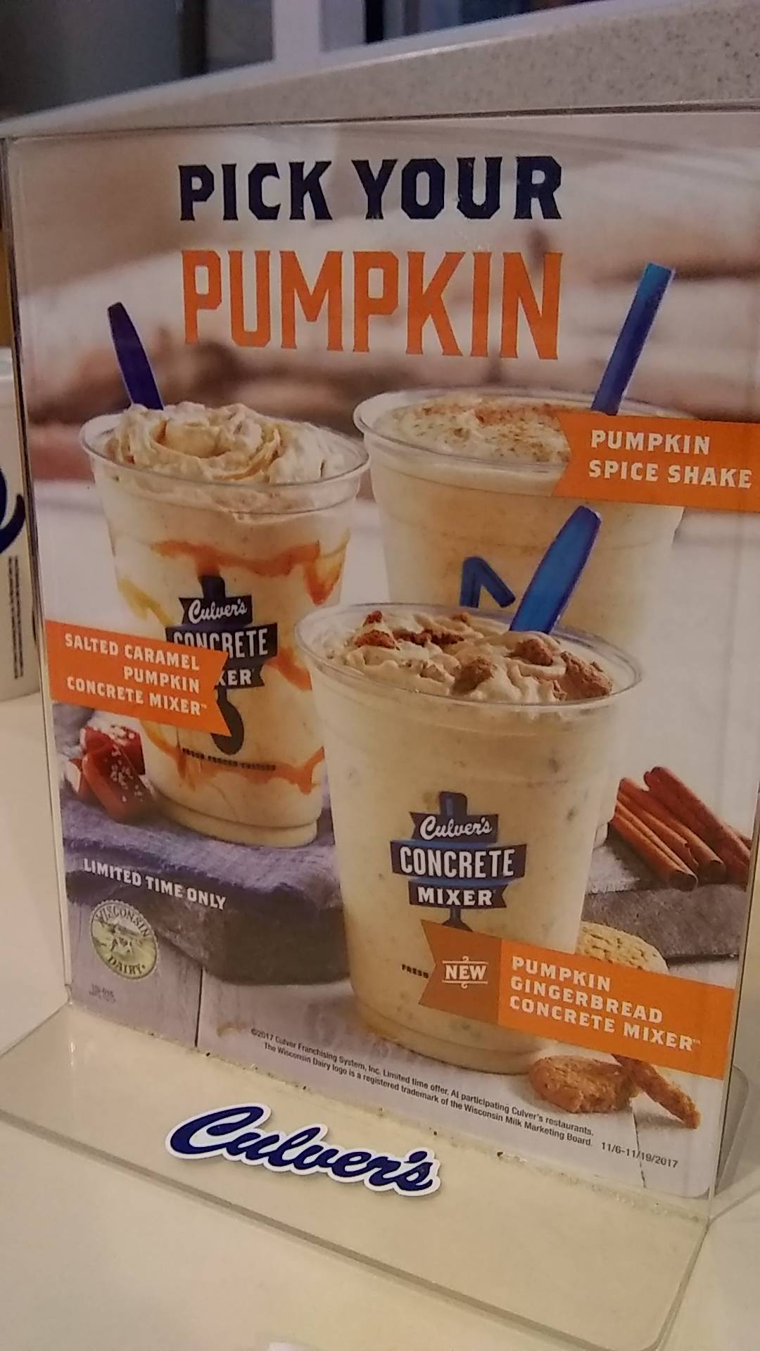Menu at Culver’s fast food, Taylor, Racho Rd