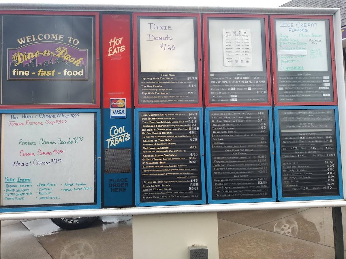 Menu at Dine-N-Dash restaurant, Wilkesboro