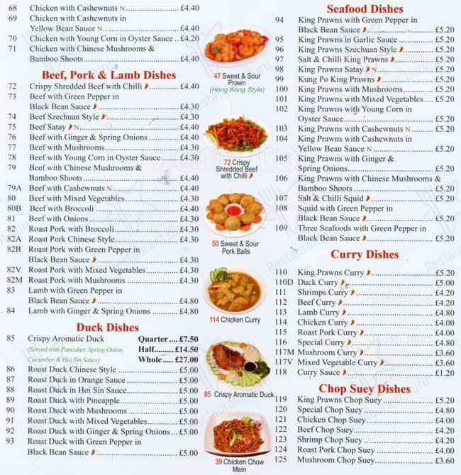 Menu at Great Wall Chinese Takeaway fast food, Enfield, 87 Lancaster Rd