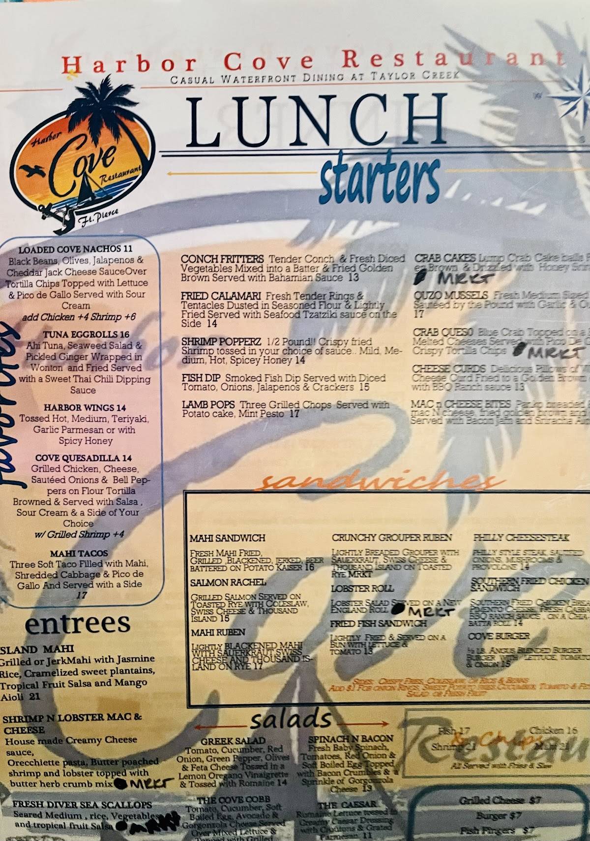 Menu at Skipper's Cove Bar & Grill, Fort Pierce