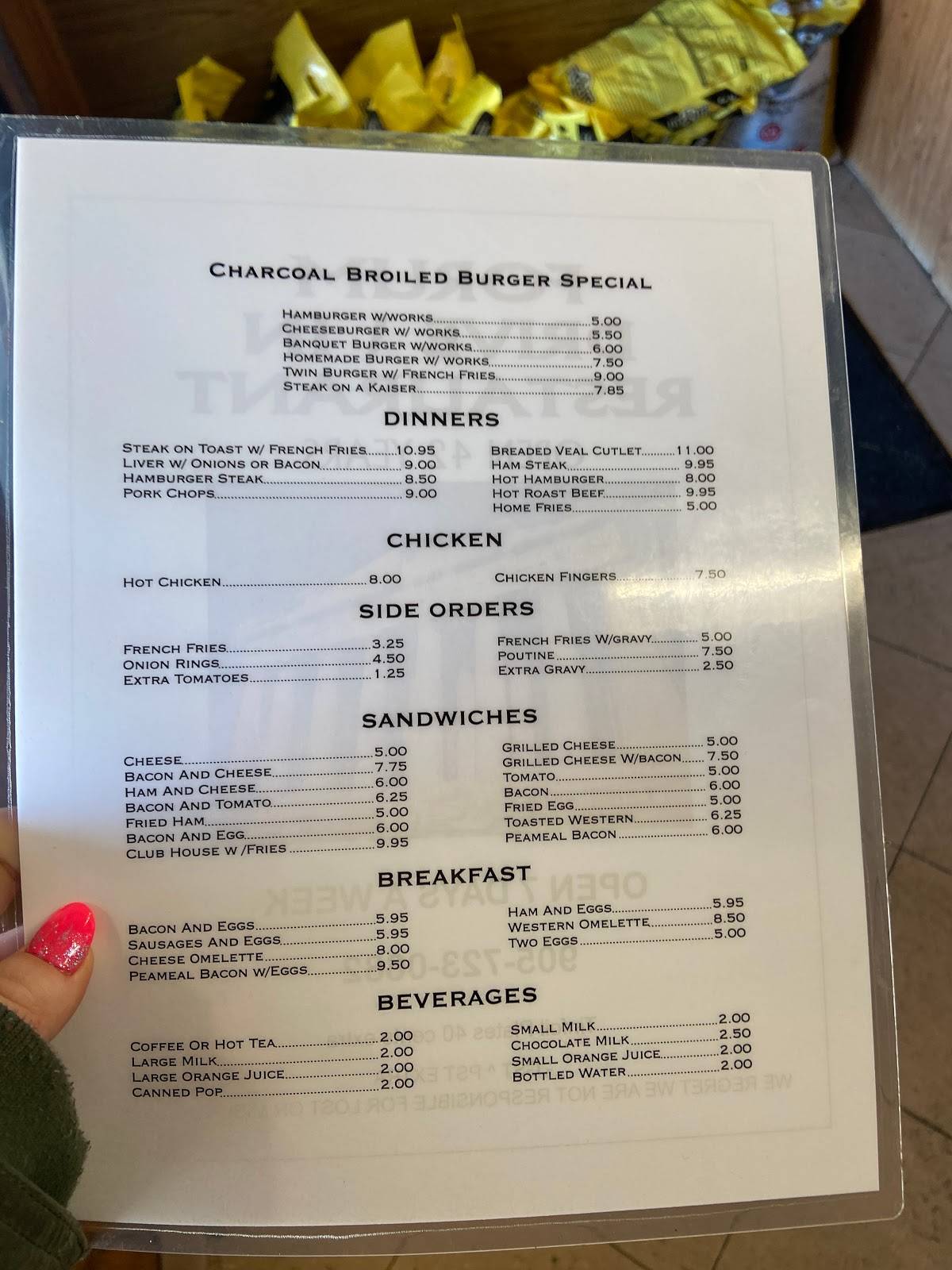 Menu at Forum DriveIn Restaurant, Oshawa