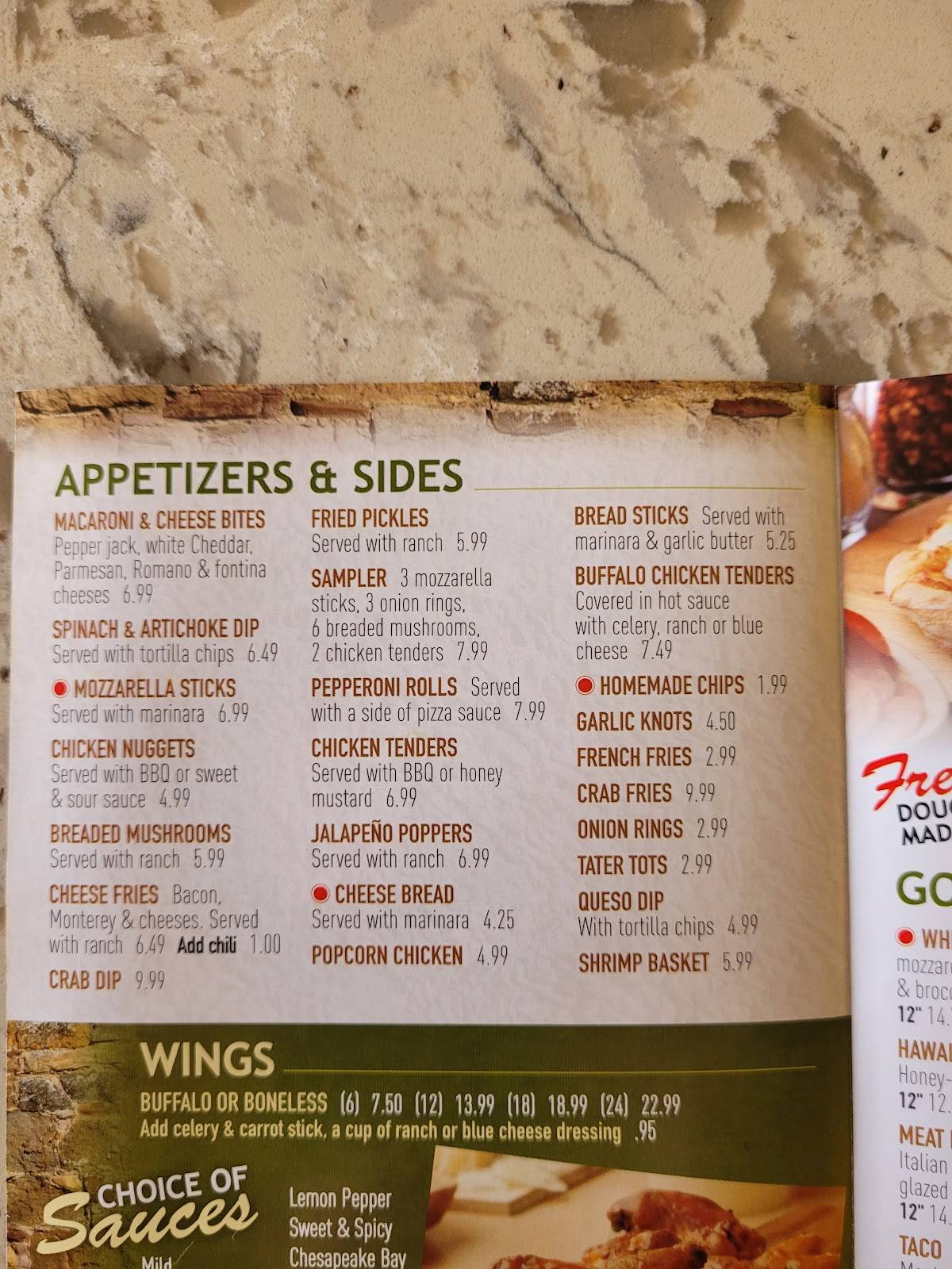 Menu at Brother's Pizza Express pizzeria, Hagerstown, Dual Hwy