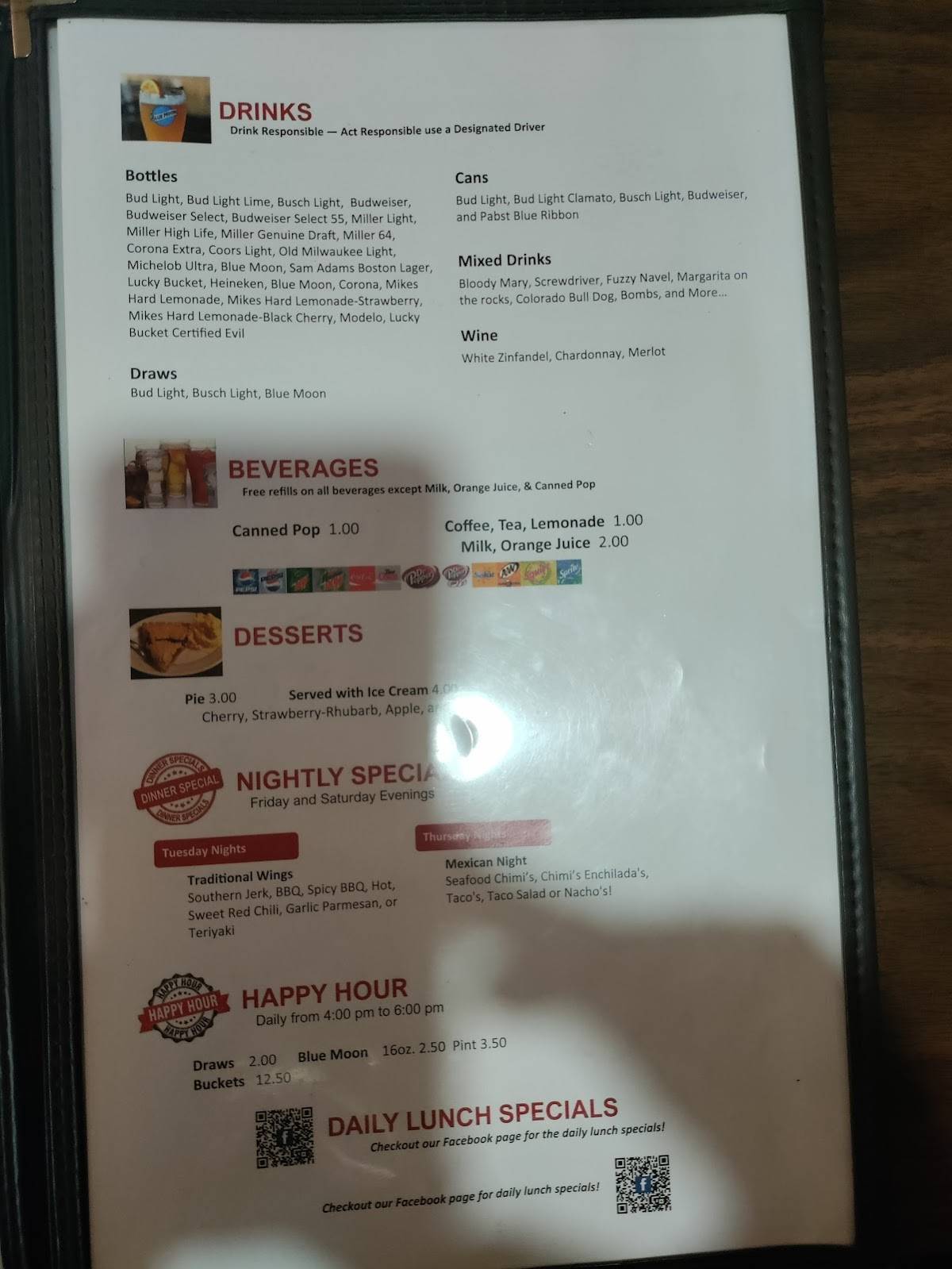 Menu at Hallam Steakhouse, Hallam
